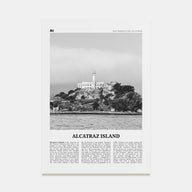 Alcatraz Island Travel B&W Poster