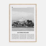 Alcatraz Island Travel B&W Poster