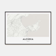 Alcudia Map Landscape Poster