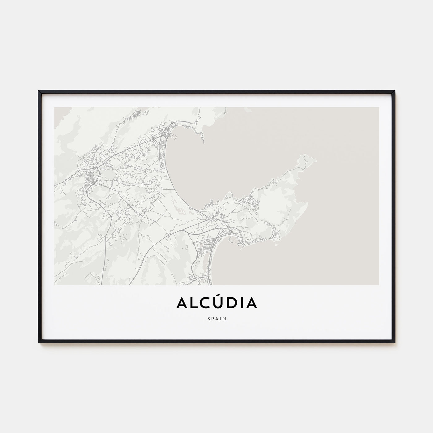 Alcudia Map Landscape Poster