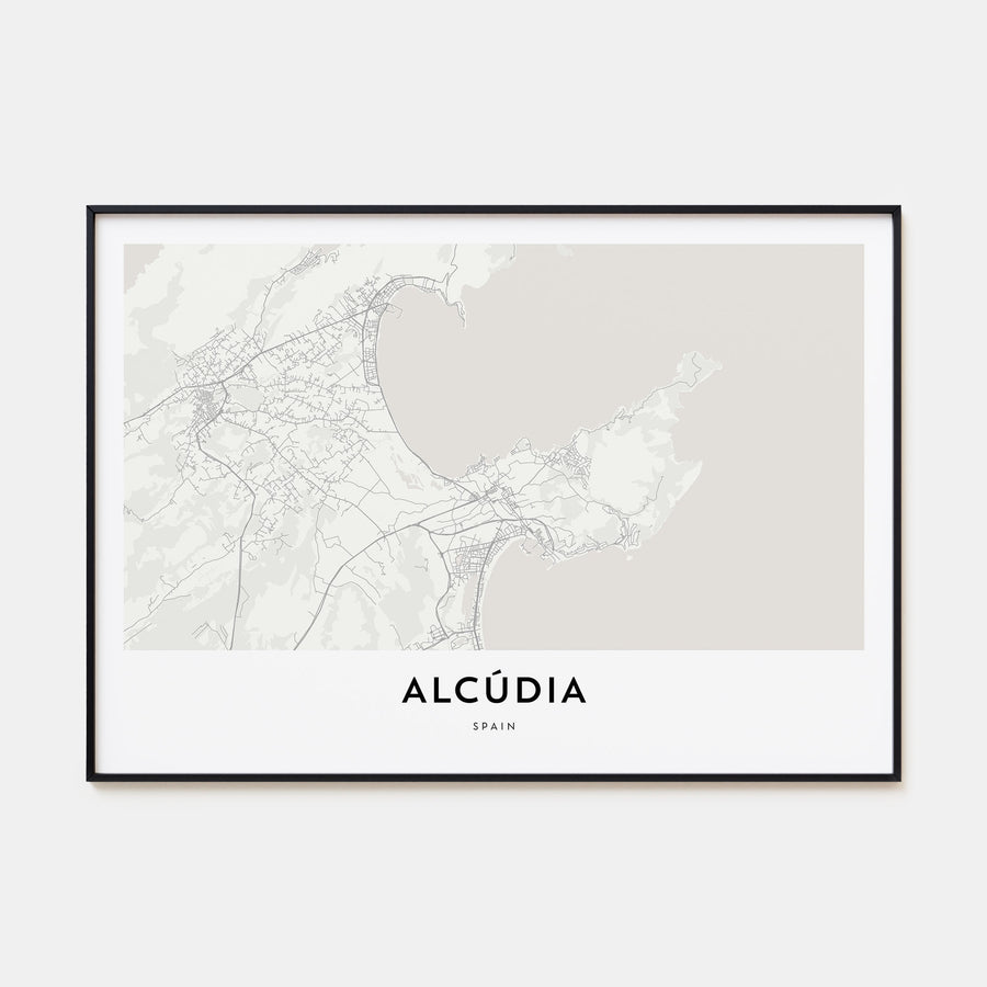 Alcudia Map Landscape Poster