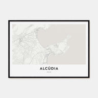 Alcudia Map Landscape Poster