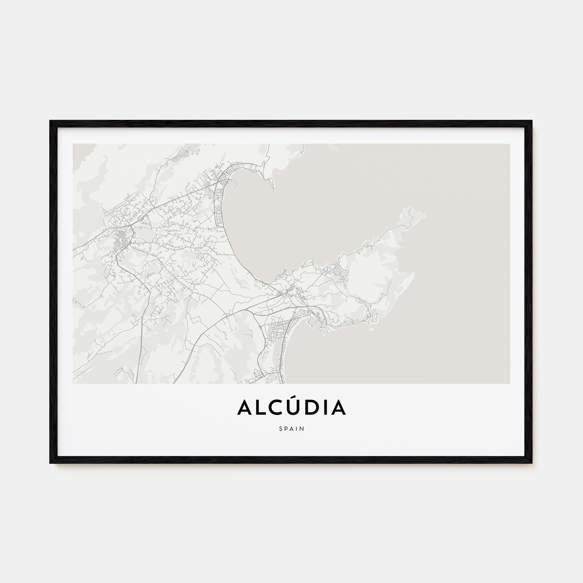 Alcudia Map Landscape Poster