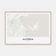 Alcudia Map Landscape Poster