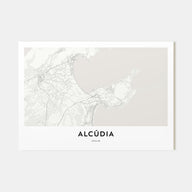 Alcudia Map Landscape Poster