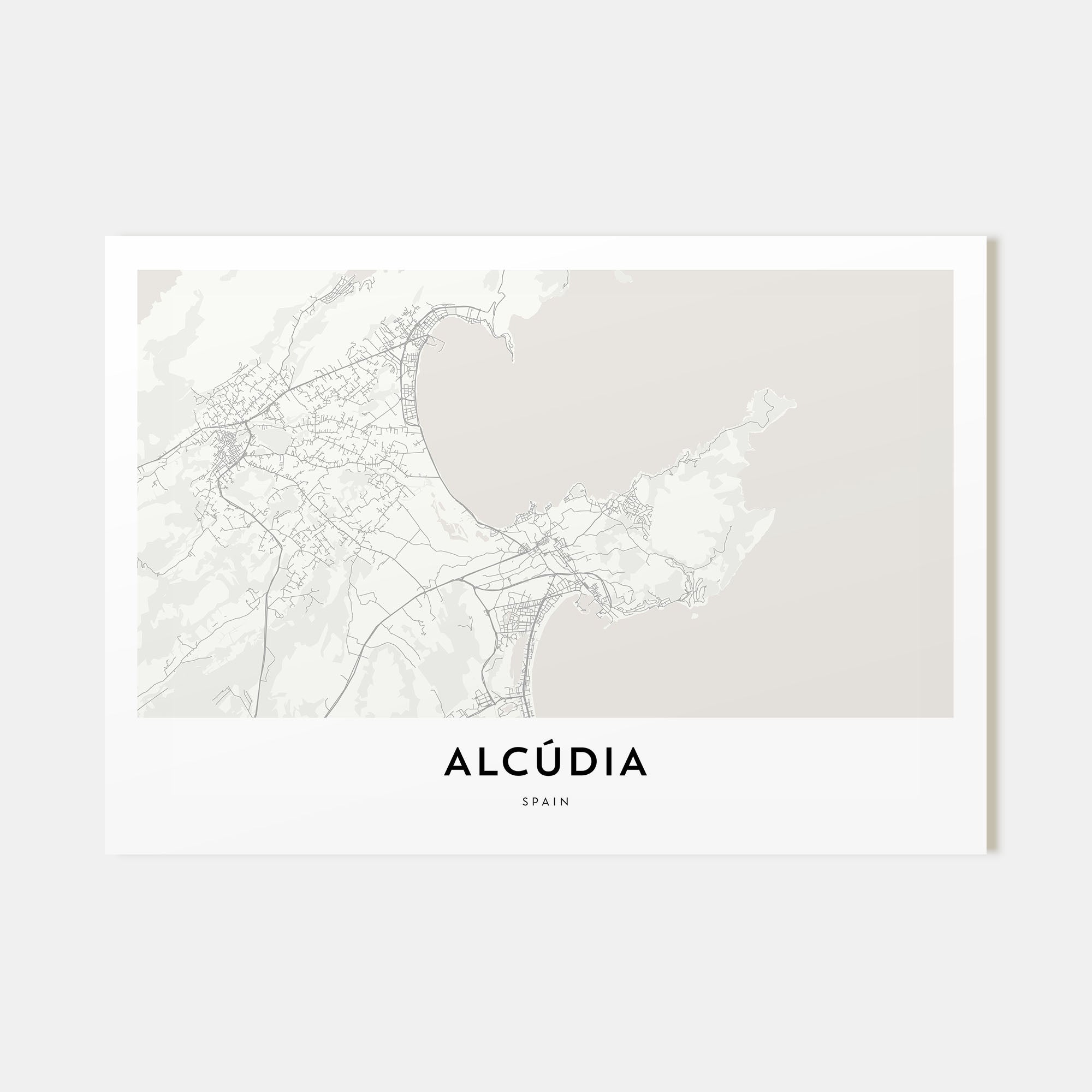 Alcudia Map Landscape Poster