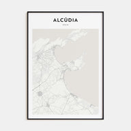 Alcudia Map Portrait Poster