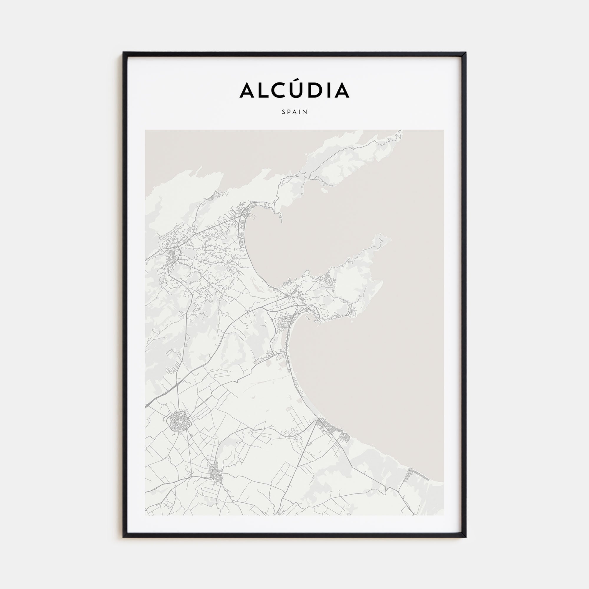 Alcudia Map Portrait Poster