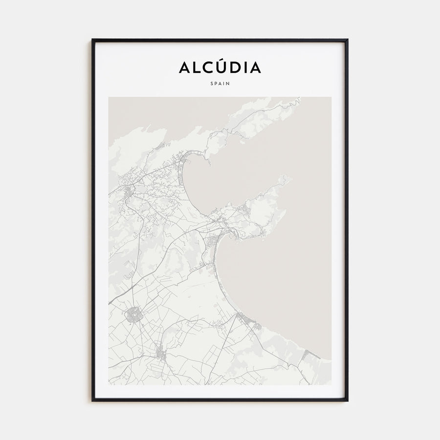 Alcudia Map Portrait Poster