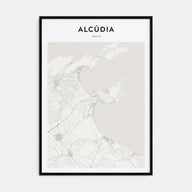 Alcudia Map Portrait Poster