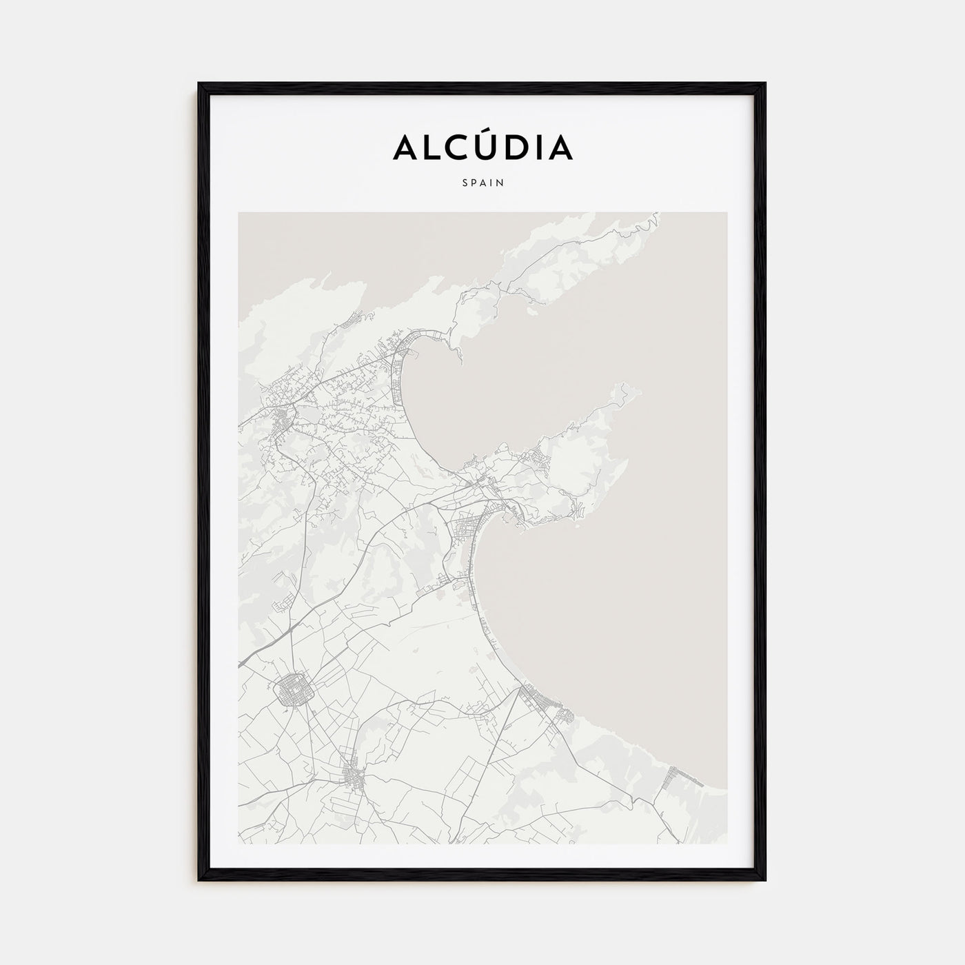 Alcudia Map Portrait Poster