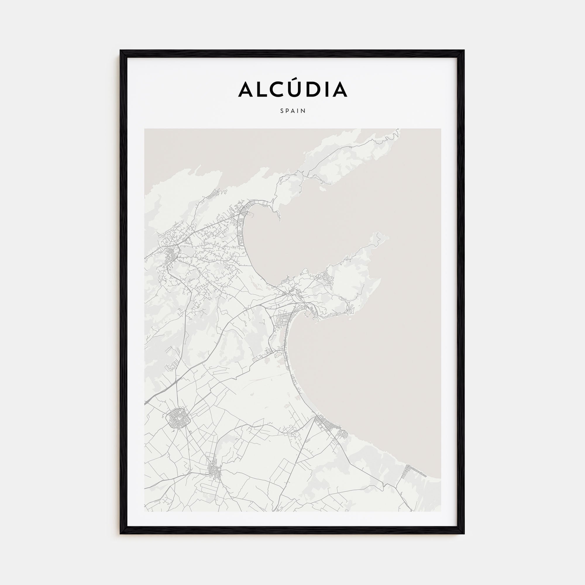 Alcudia Map Portrait Poster