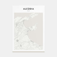 Alcudia Map Portrait Poster