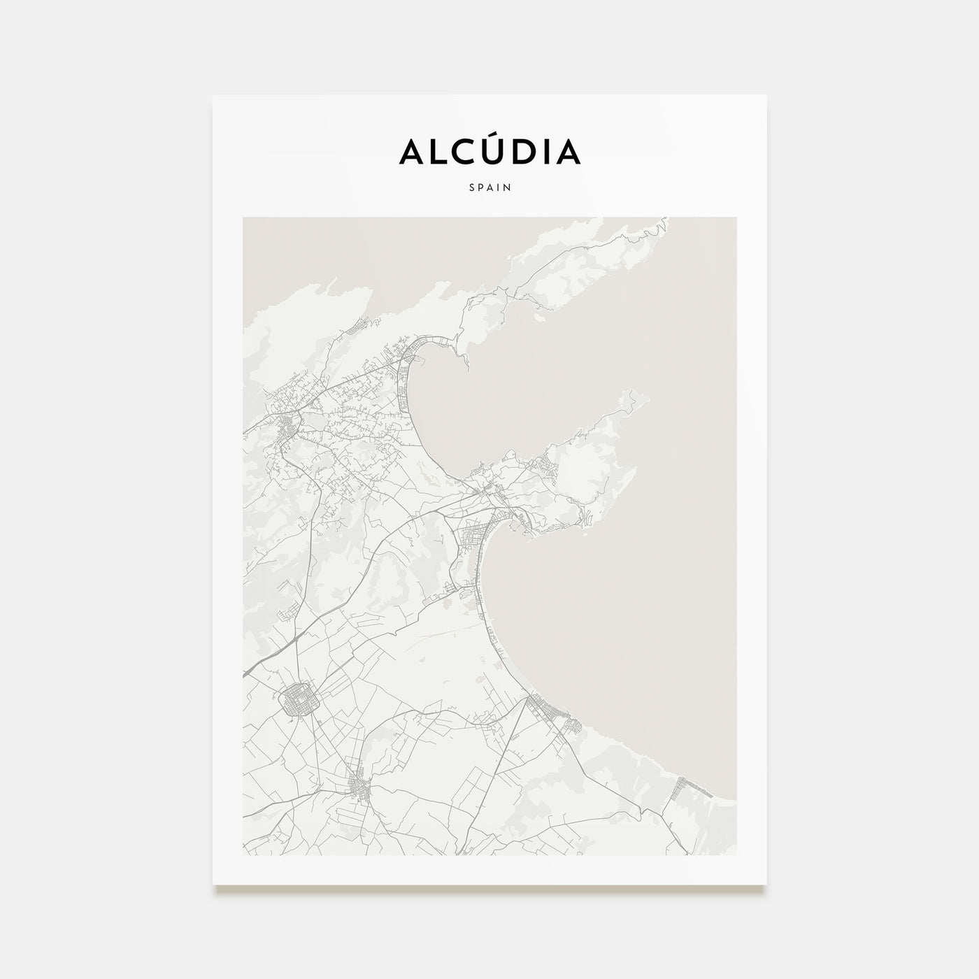 Alcudia Map Portrait Poster