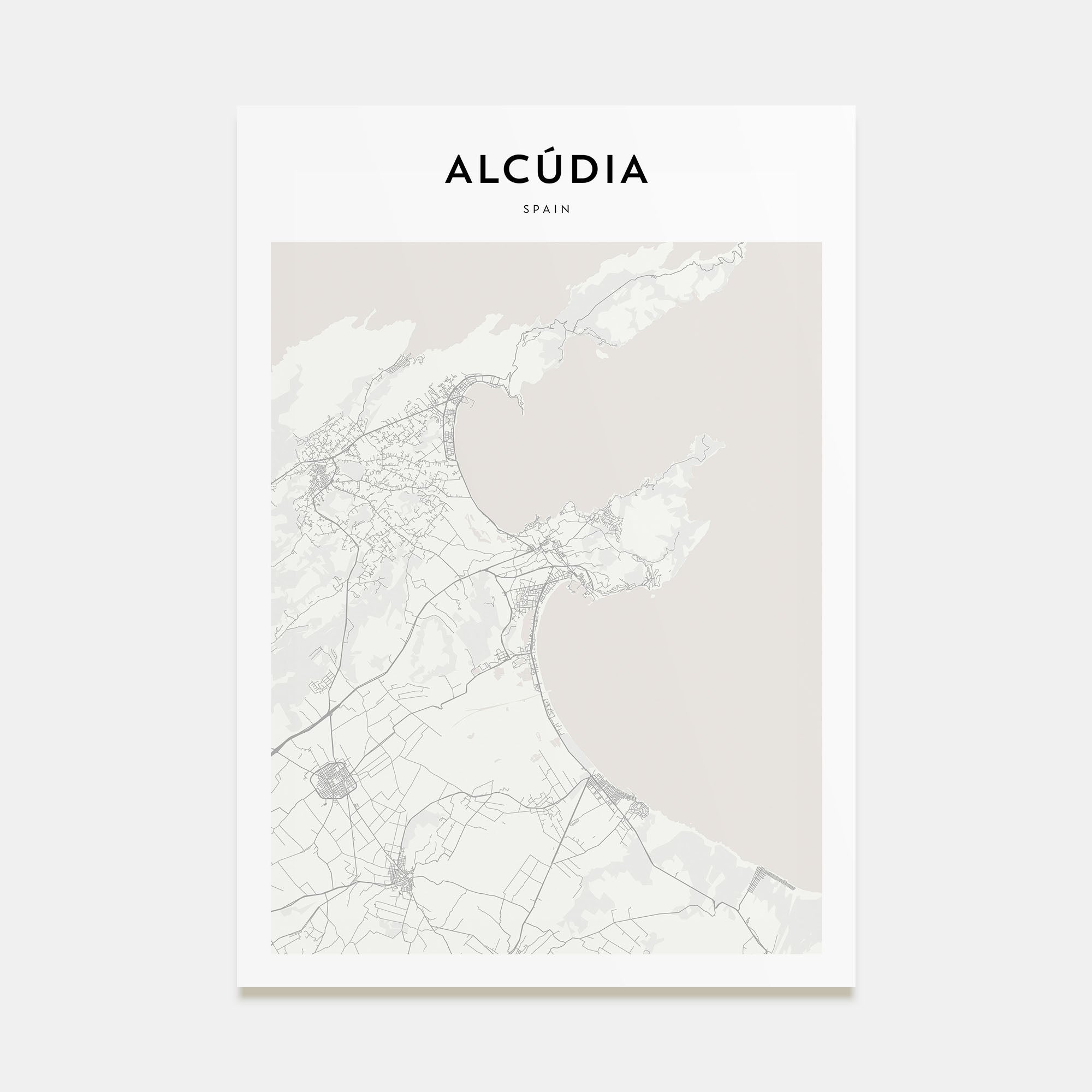 Alcudia Map Portrait Poster
