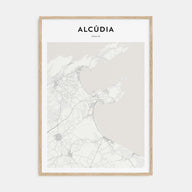 Alcudia Map Portrait Poster