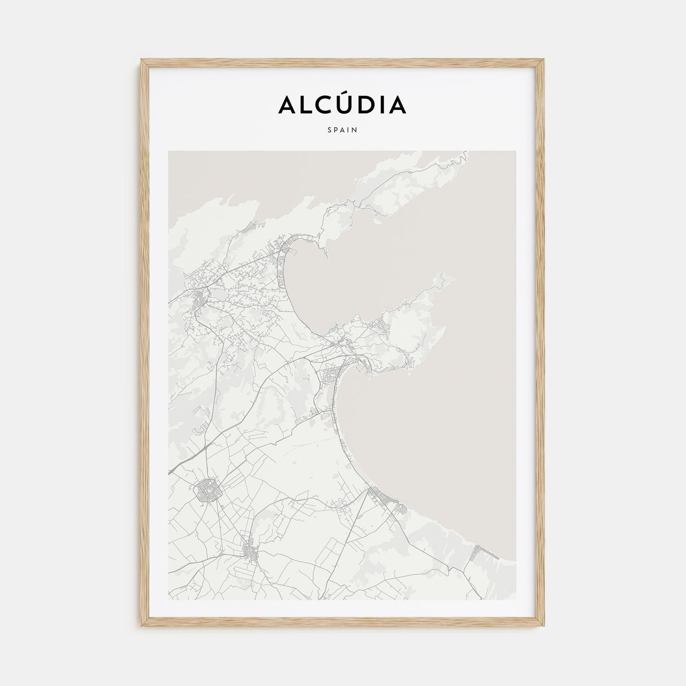 Alcudia Map Portrait Poster