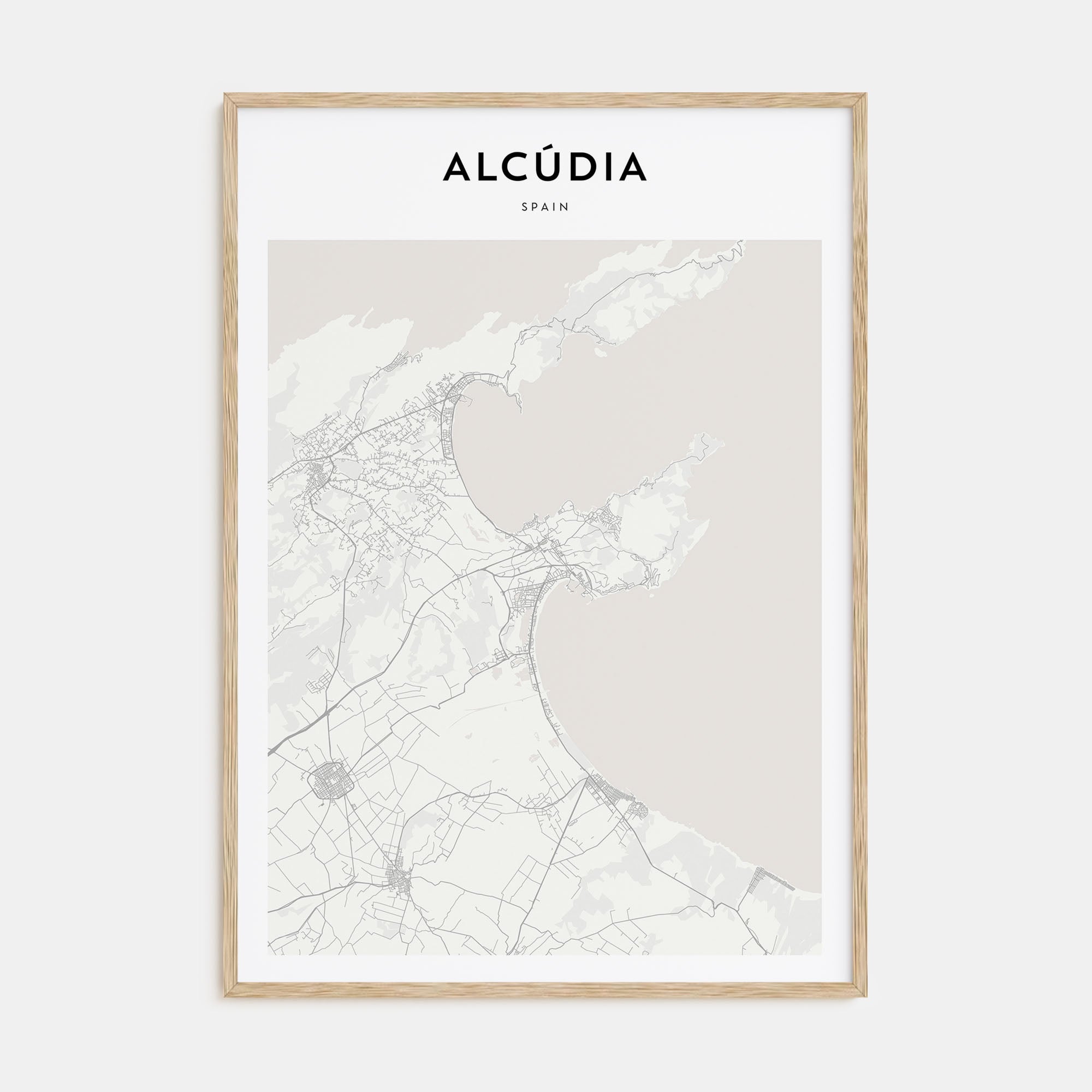 Alcudia Map Portrait Poster