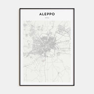 Aleppo Map Portrait Poster
