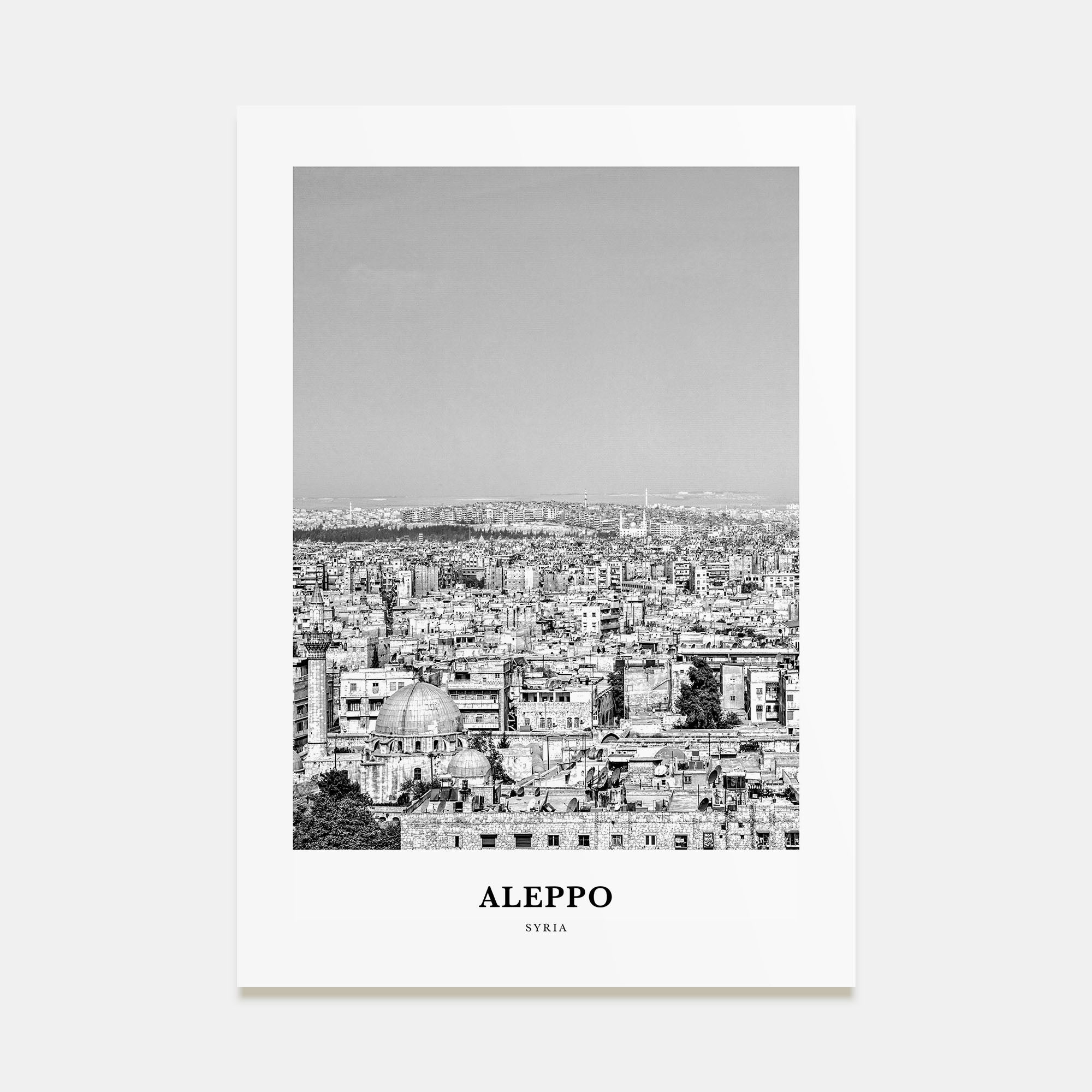 Aleppo Portrait B&W Poster
