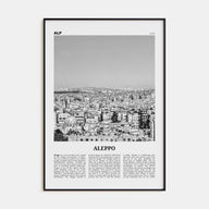 Aleppo Travel B&W Poster