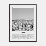 Aleppo Travel B&W Poster