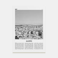 Aleppo Travel B&W Poster