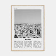 Aleppo Travel B&W Poster