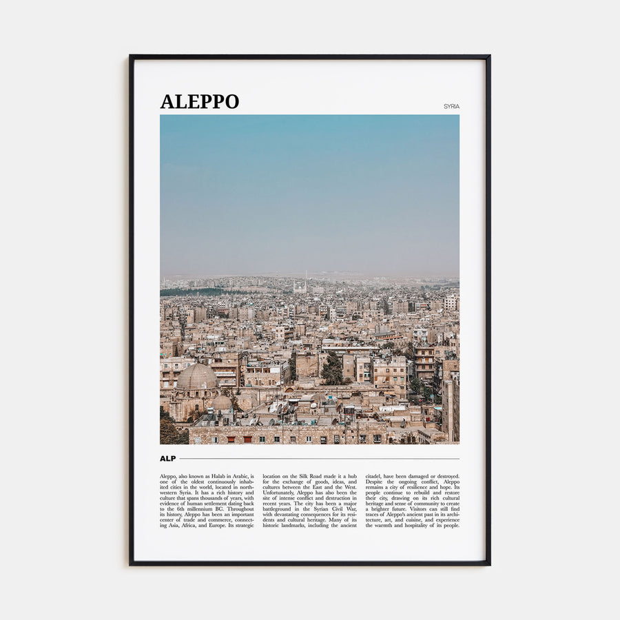 Aleppo Travel Color Poster