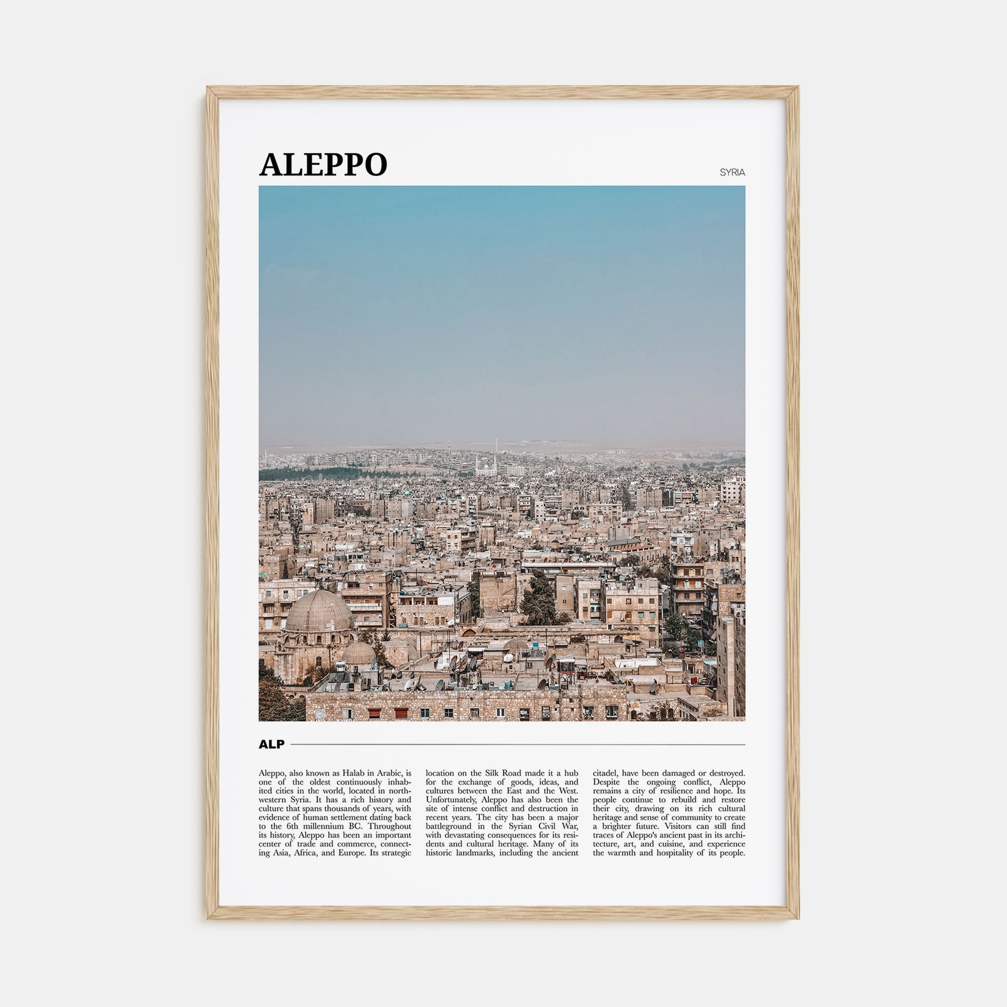 Aleppo Travel Color Poster
