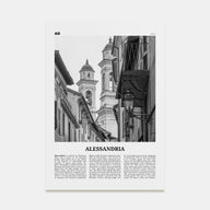 Alessandria Travel B&W Poster