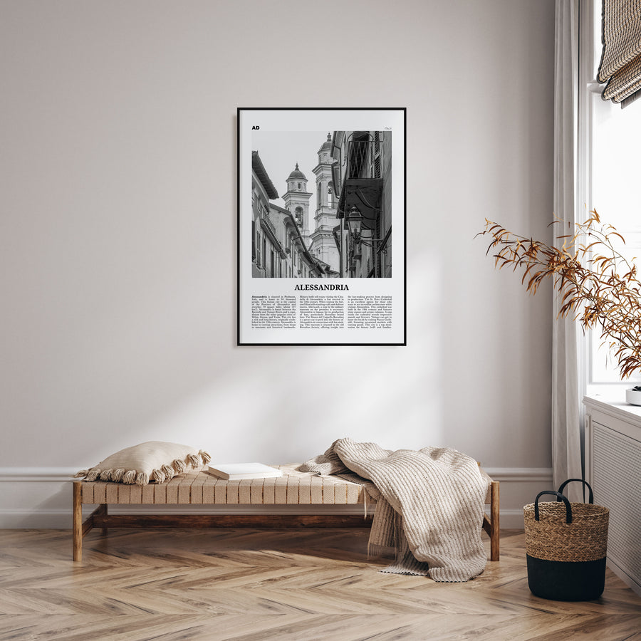 Alessandria Travel B&W Poster