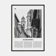 Alessandria Travel B&W Poster
