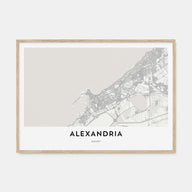 Alexandria, Egypt Map Landscape Poster