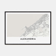 Alexandria, Egypt Map Landscape Poster