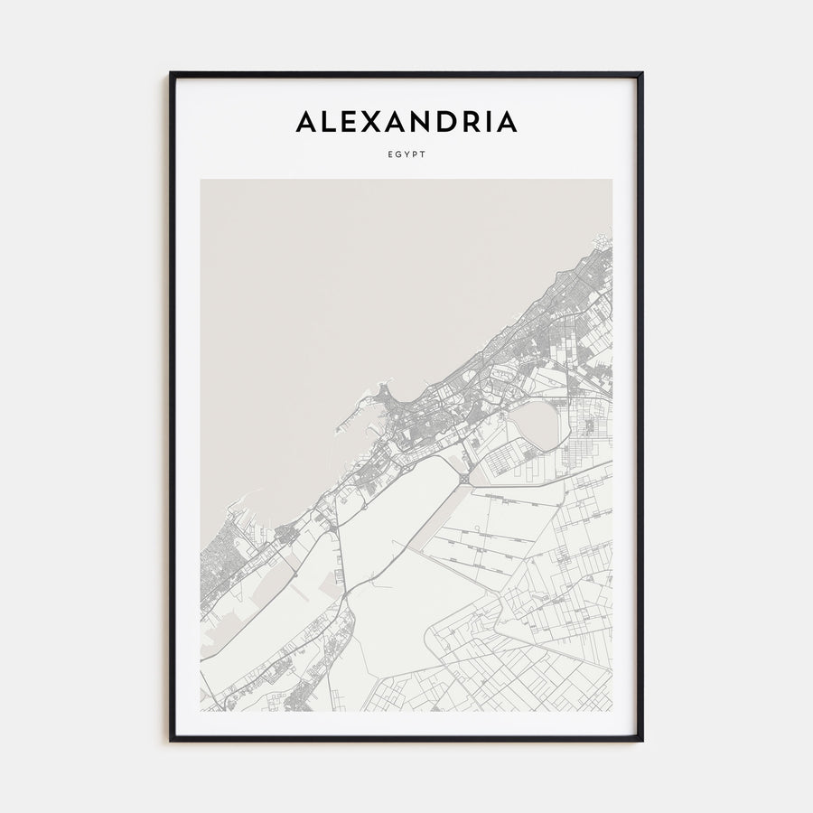 Alexandria, Egypt Map Portrait Poster
