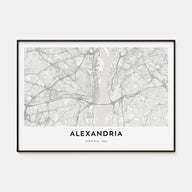 Alexandria, Virginia Map Landscape Poster