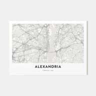 Alexandria, Virginia Map Landscape Poster