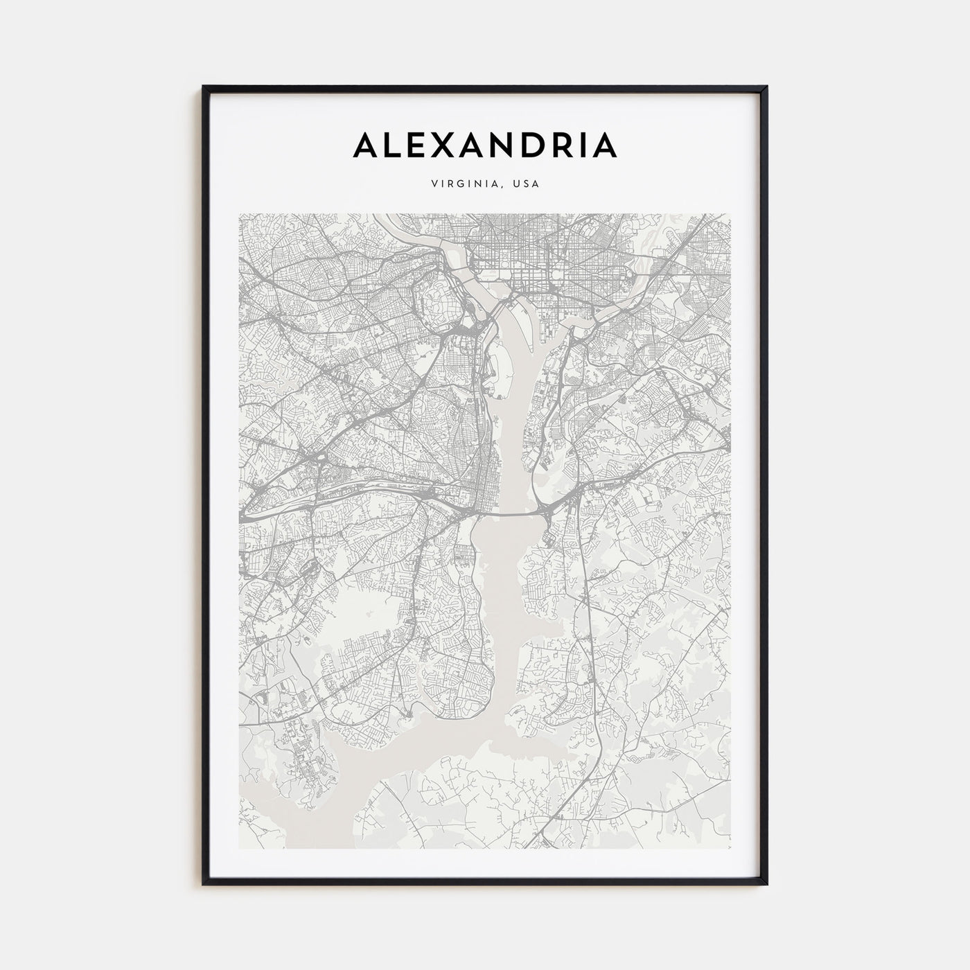 Alexandria, Virginia Map Portrait Poster