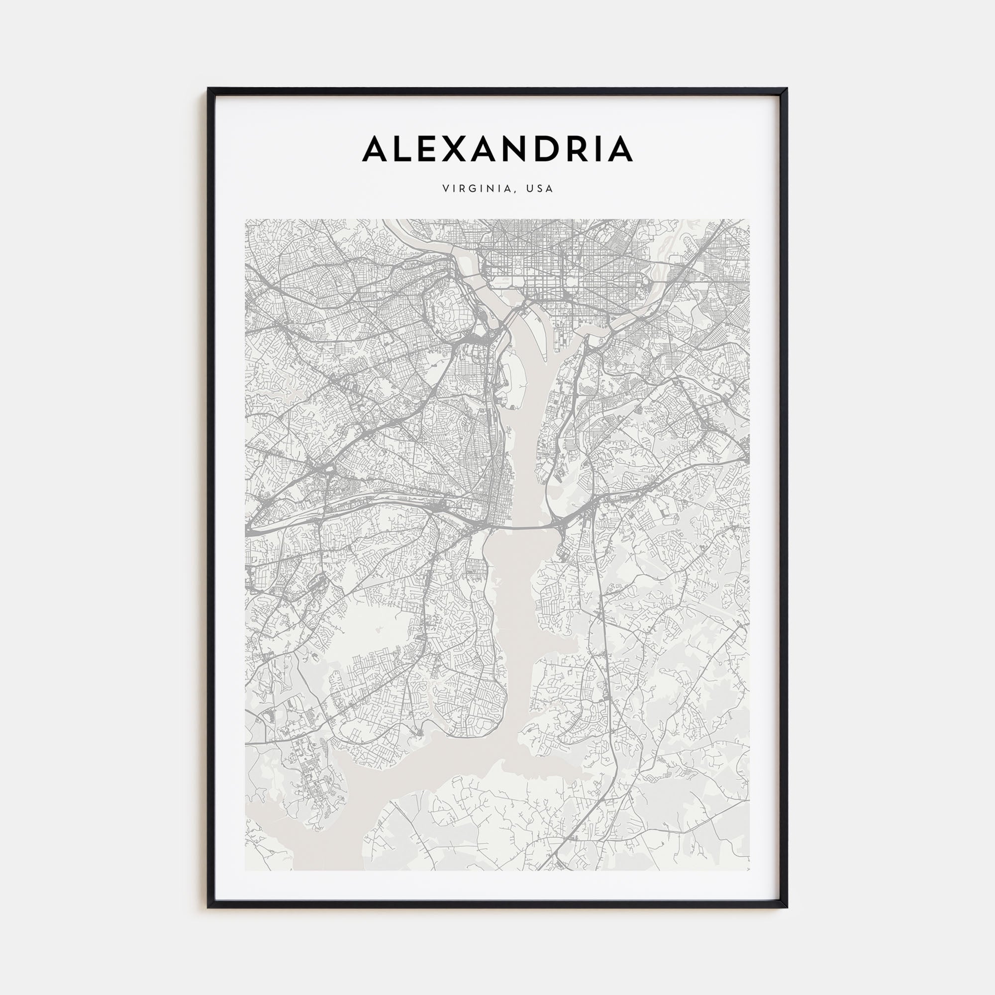 Alexandria, Virginia Map Portrait Poster