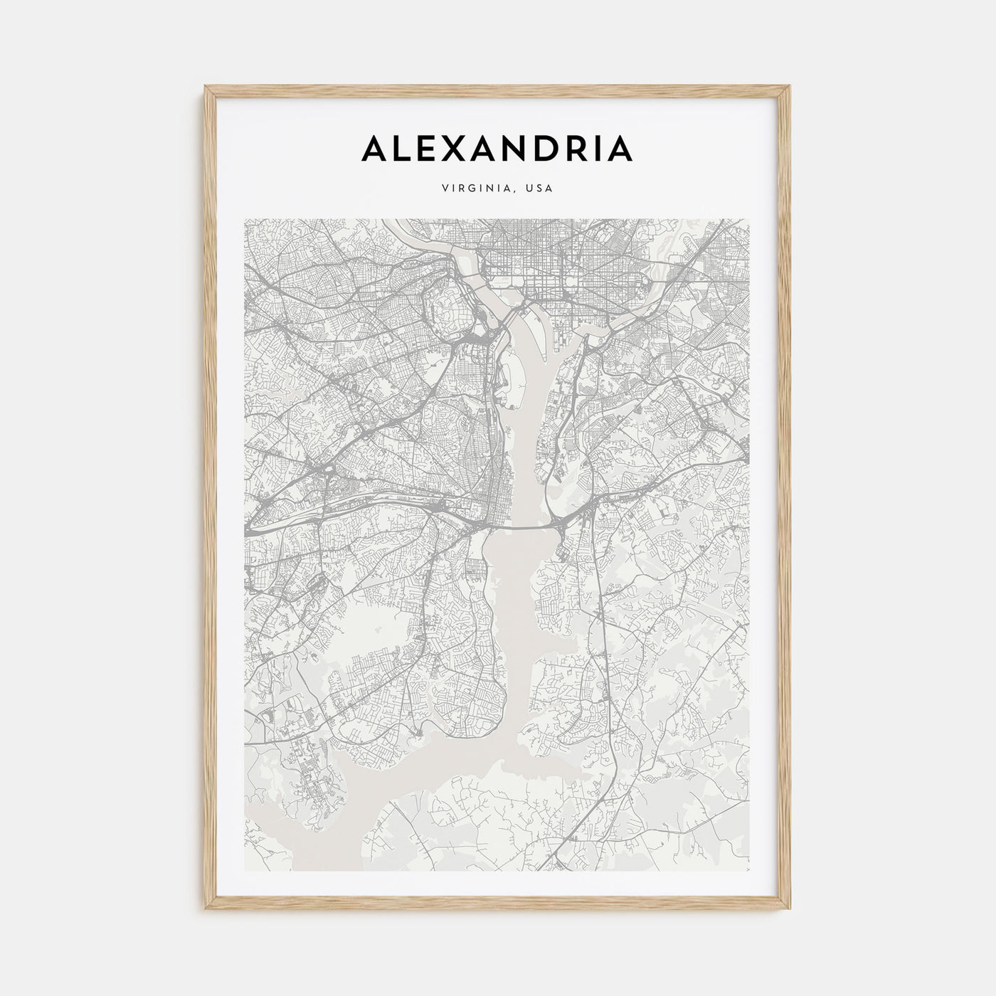 Alexandria, Virginia Map Portrait Poster
