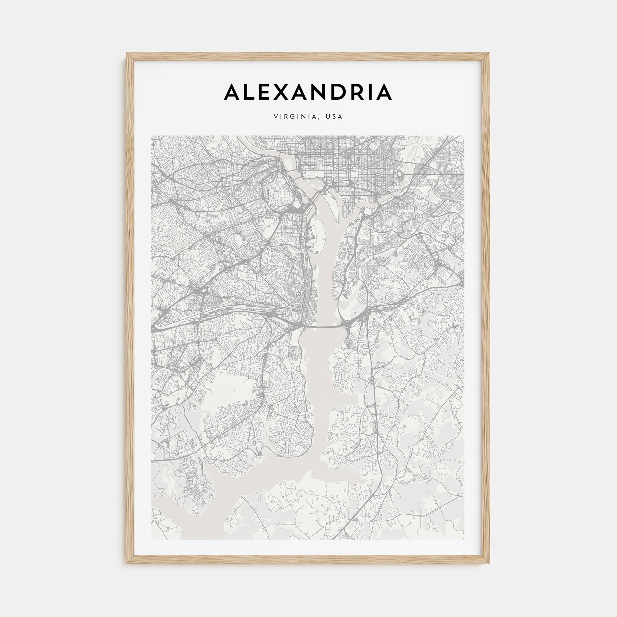 Alexandria, Virginia Map Portrait Poster