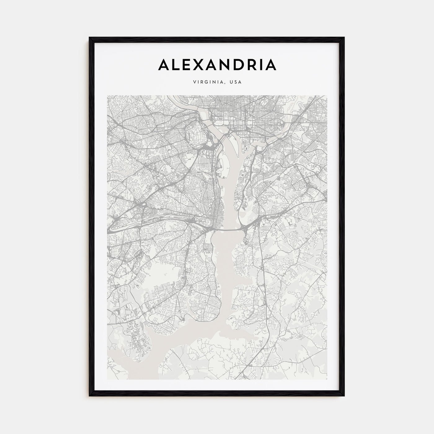 Alexandria, Virginia Map Portrait Poster