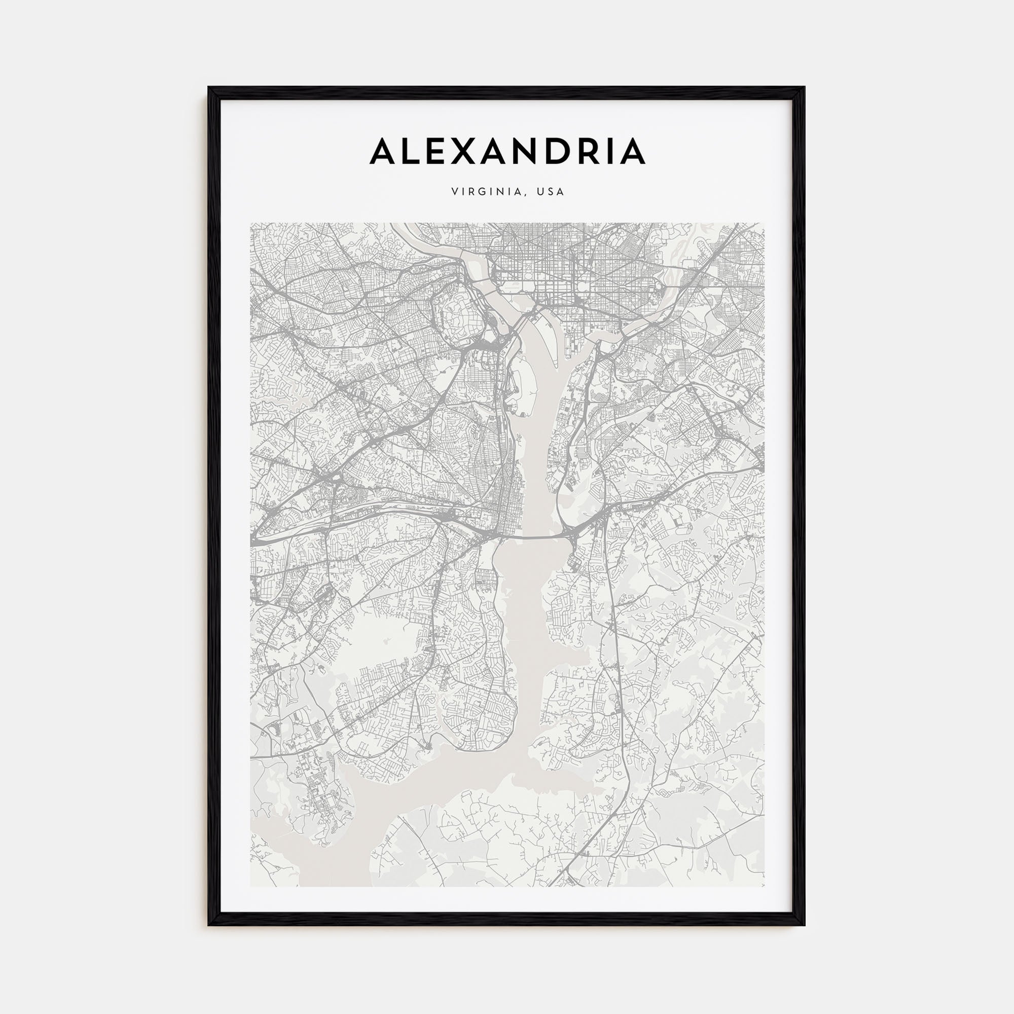 Alexandria, Virginia Map Portrait Poster