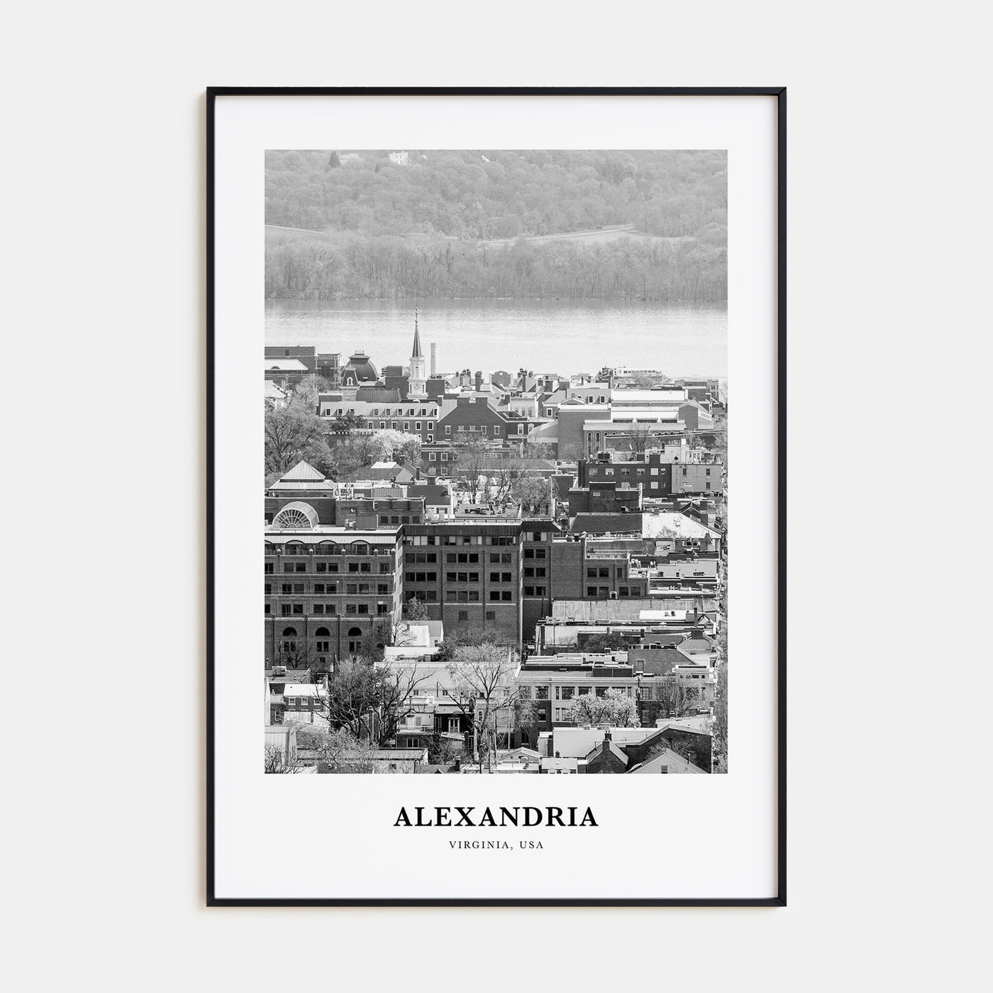Alexandria, Virginia Portrait B&W Poster