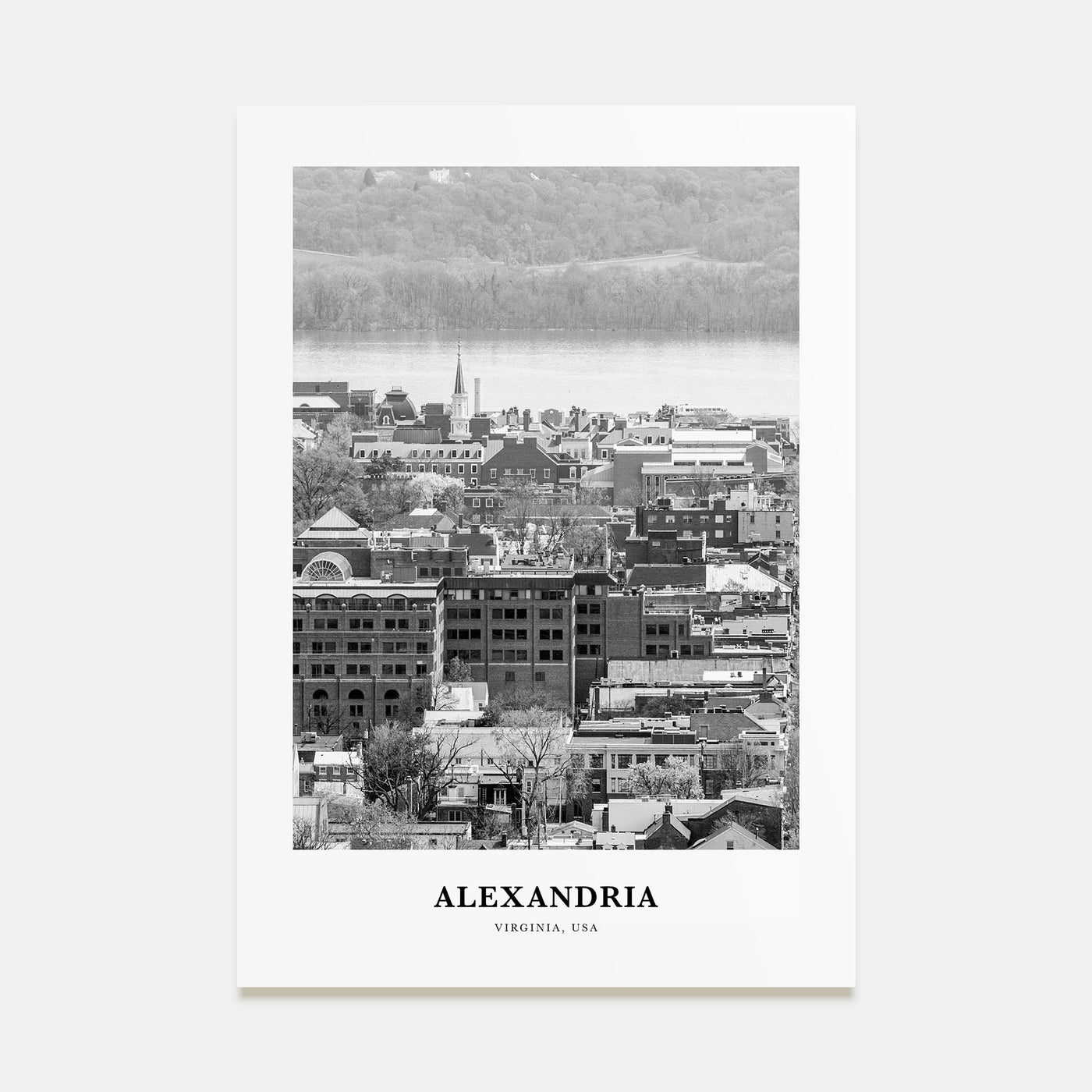 Alexandria, Virginia Portrait B&W Poster