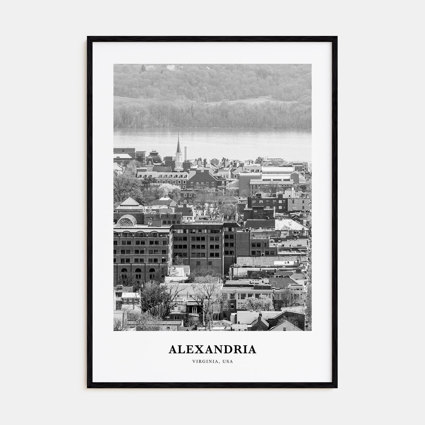 Alexandria, Virginia Portrait B&W Poster