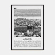 Alexandria, Virginia Travel B&W Poster