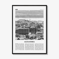 Alexandria Print Black and White Virginia, Alexandria Wall Art, Alexandria Poster, Alexandria Photo, Alexandria Map, United States