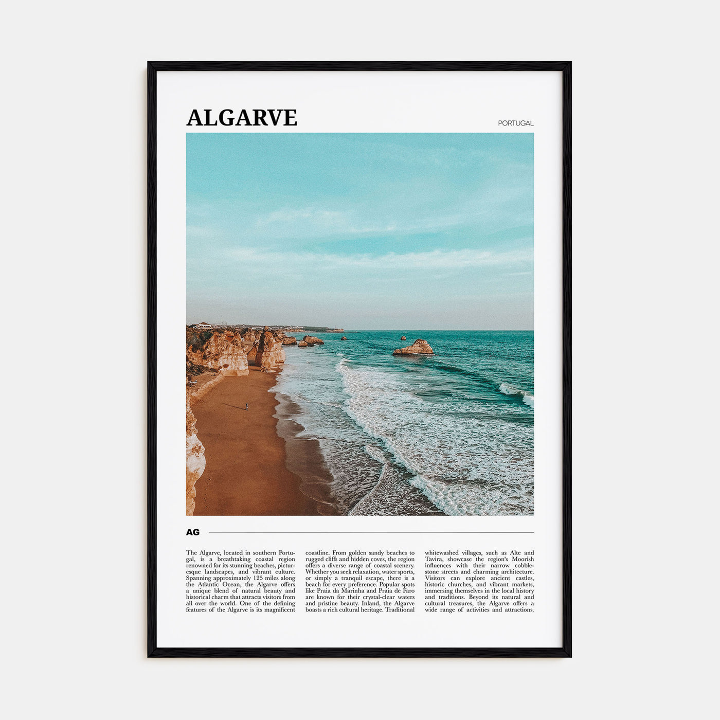 Algarve Travel Color Poster